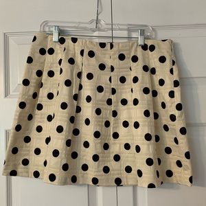Banana Republic Off-White Polka Dot Skirt